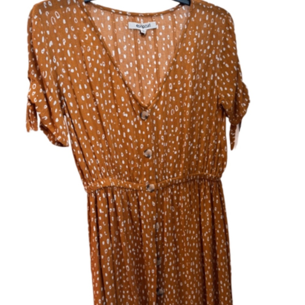 Rip Curl Rust Polka Dot Midi Dress